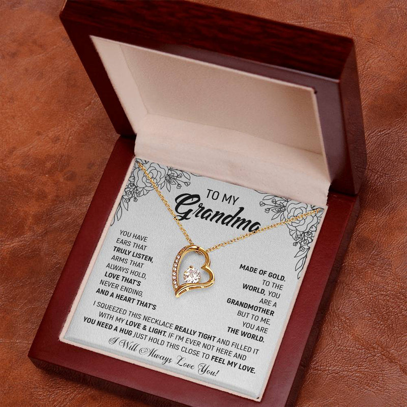 To My Grandma, I Will Always Love You | Forever Love Necklace with On Demand Message Card