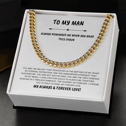 To My Man | My Always & Forever Love Chain Necklace