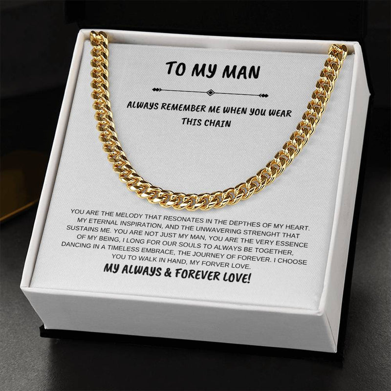 To My Man | My Always & Forever Love Chain Necklace