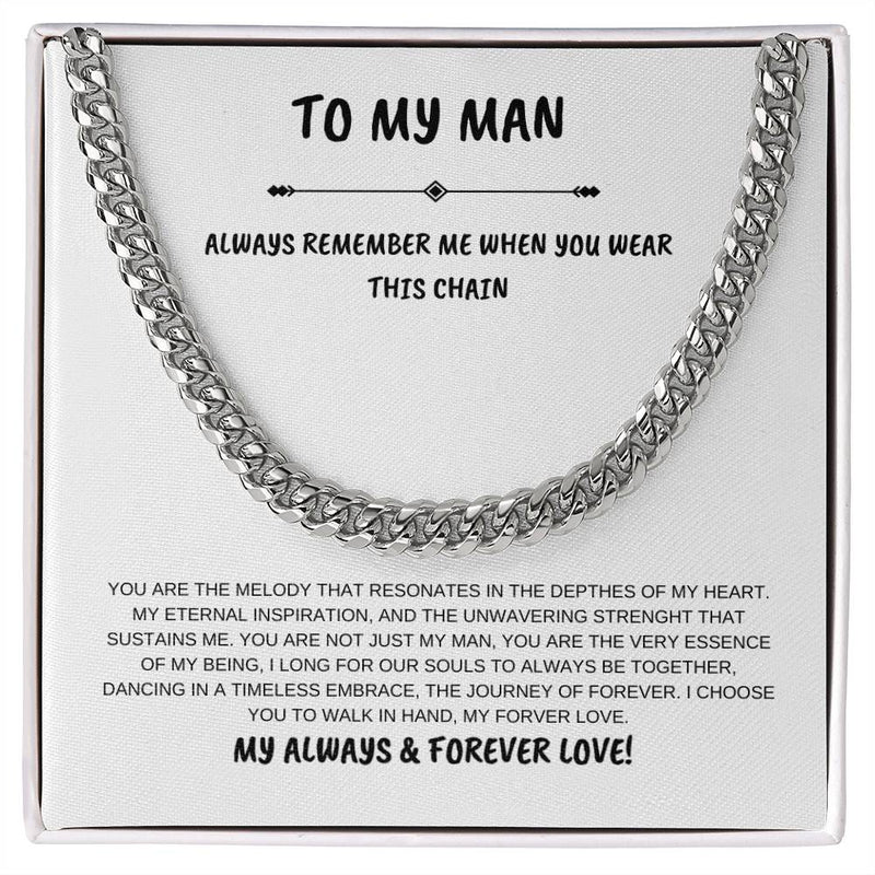 To My Man | My Always & Forever Love Chain Necklace