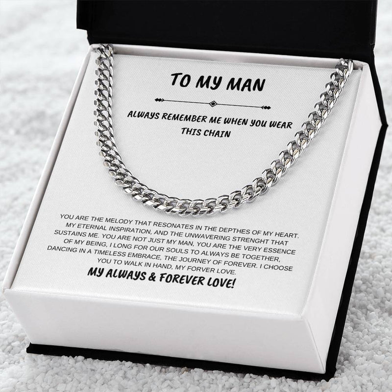 To My Man | My Always & Forever Love Chain Necklace