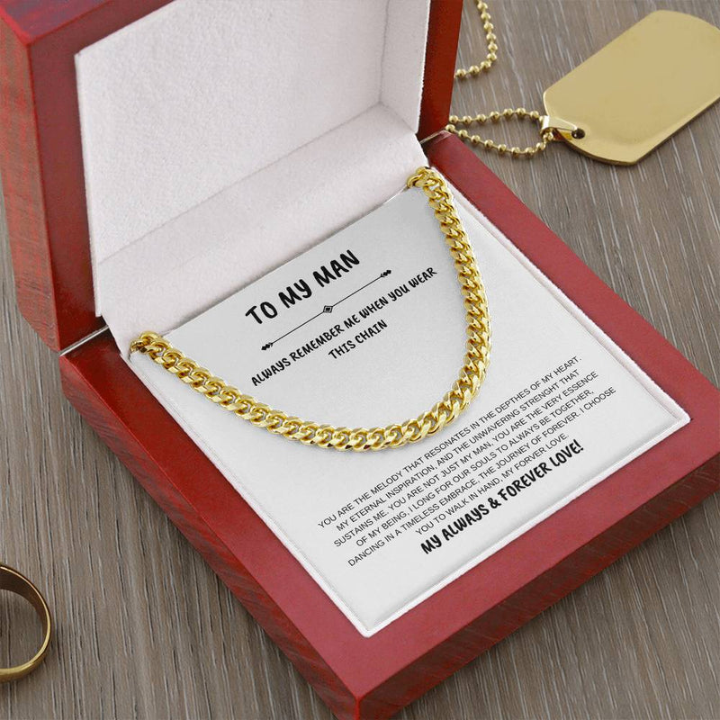 To My Man | My Always & Forever Love Chain Necklace