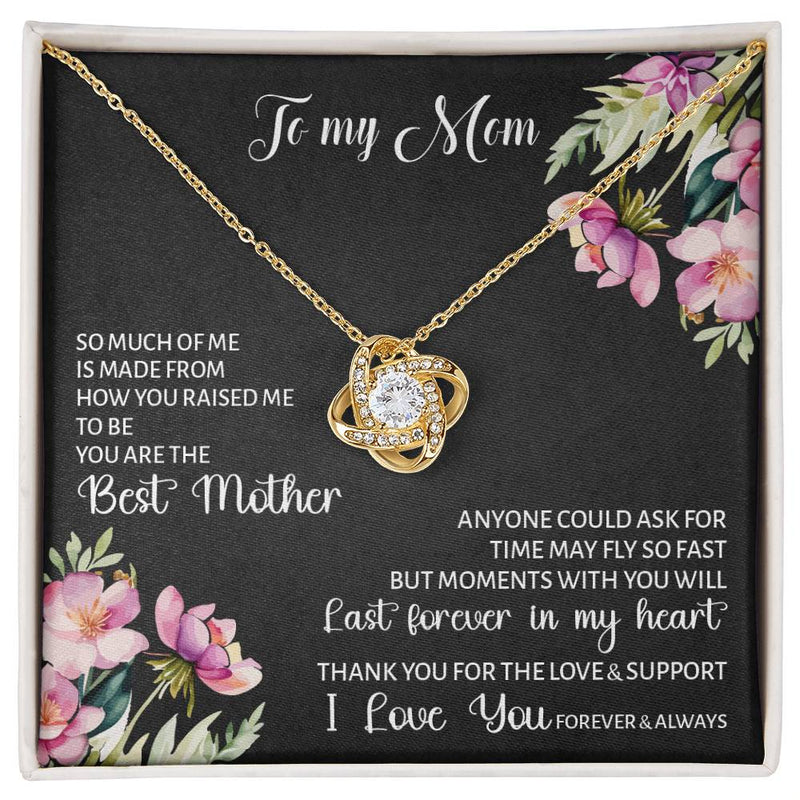 To My Mom Best Mother I Love You | Love Knot Necklace