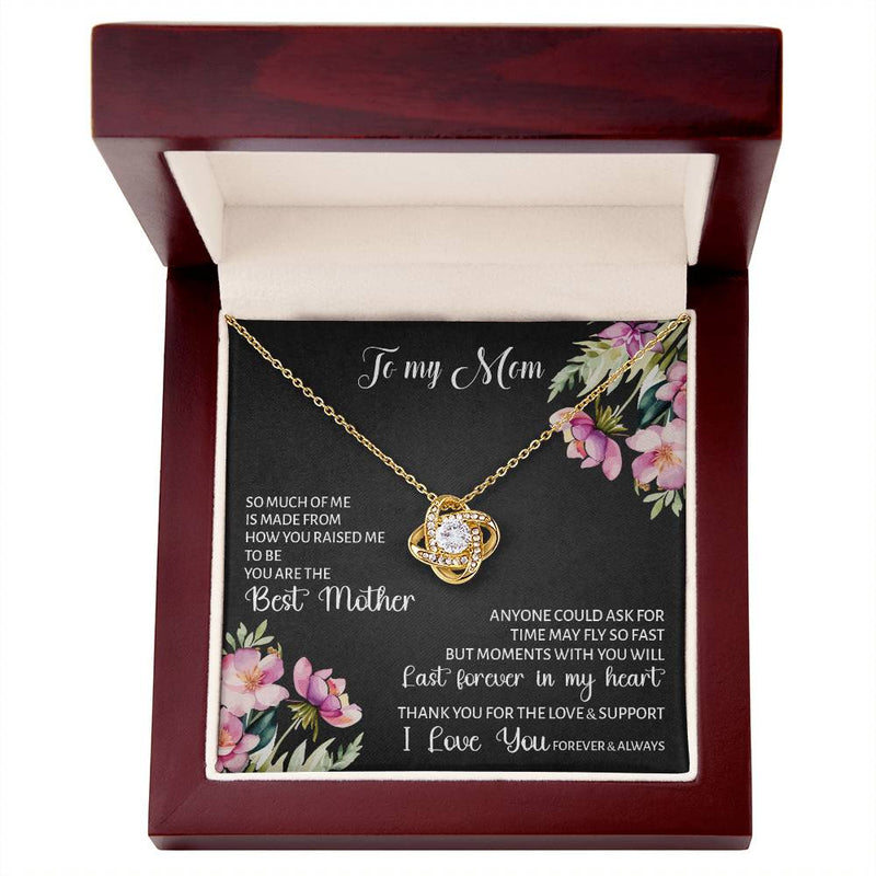 To My Mom Best Mother I Love You | Love Knot Necklace