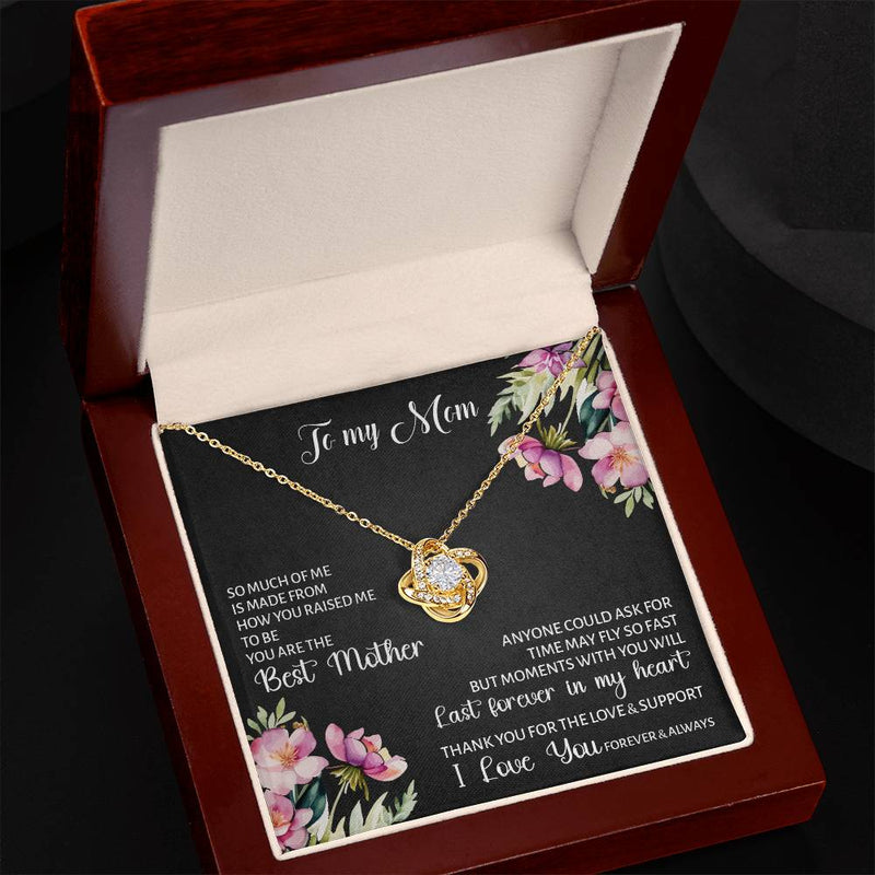 To My Mom Best Mother I Love You | Love Knot Necklace