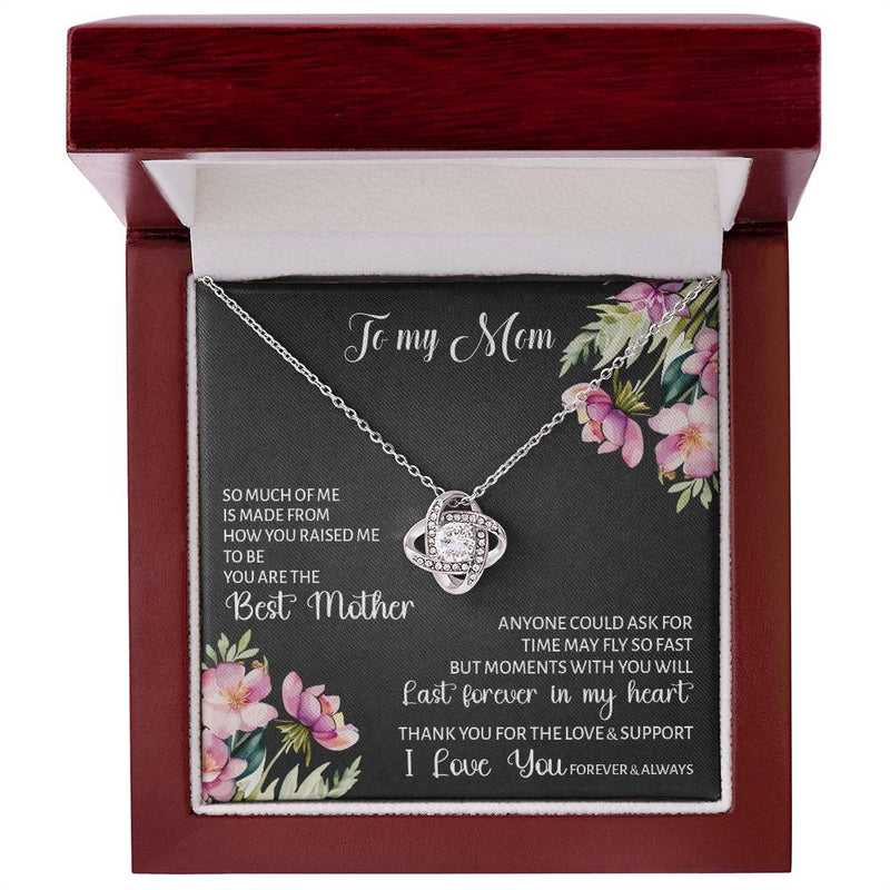 To My Mom Best Mother I Love You | Love Knot Necklace