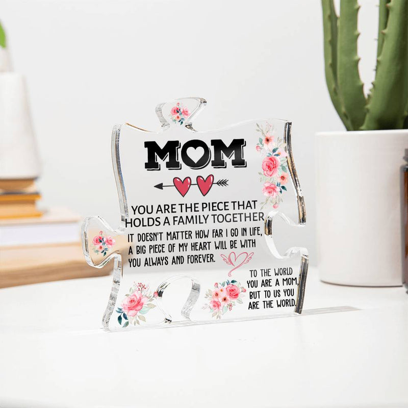 MOM You Are the Piece that Holds  A Family Together | Acrylic Puzzle Plaque