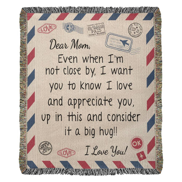 Dear Mom, I Love You | Heirloom Woven Blanket (Portrait)