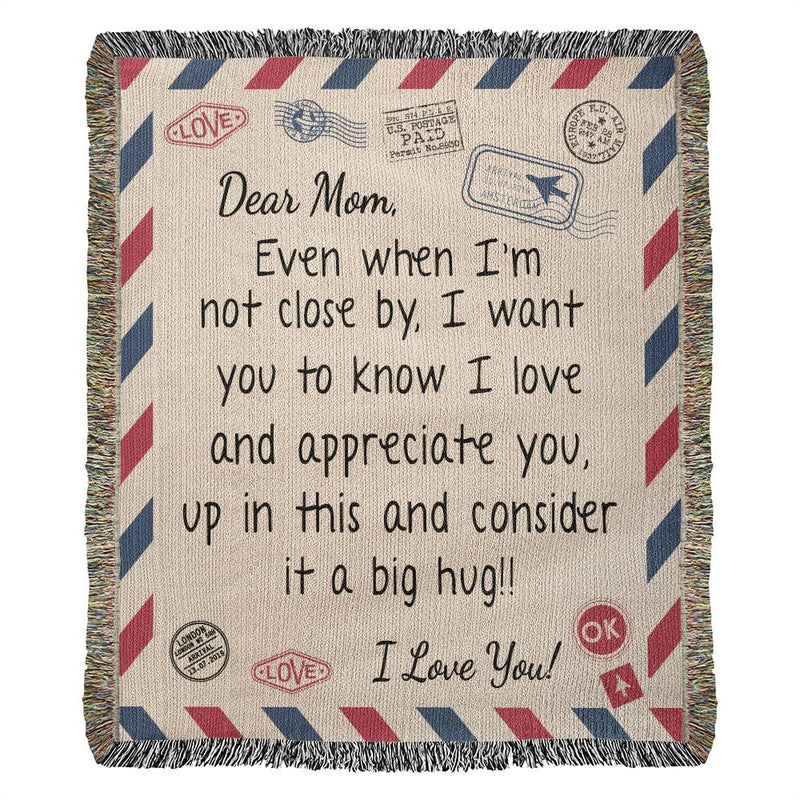 Dear Mom, I Love You | Heirloom Woven Blanket (Portrait)