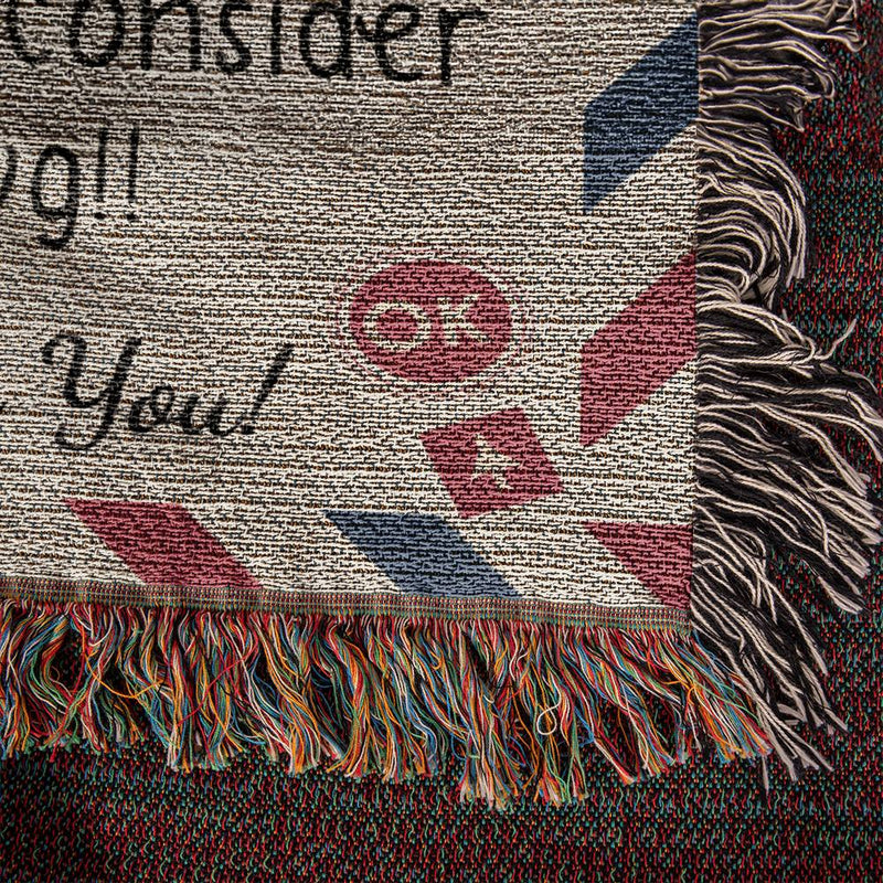 Dear Mom, I Love You | Heirloom Woven Blanket (Portrait)