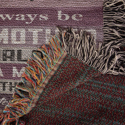 Mom I am Because You Are | Heirloom Woven Blanket (Portrait)
