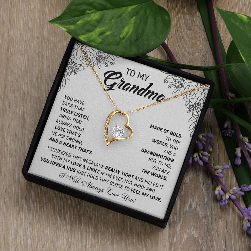 To My Grandma, I Will Always Love You | Forever Love Necklace with On Demand Message Card