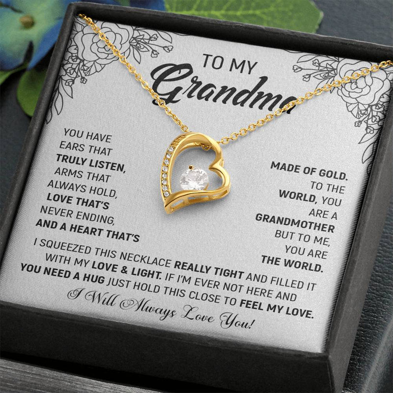 To My Grandma, I Will Always Love You | Forever Love Necklace with On Demand Message Card