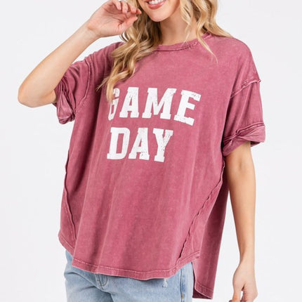 Mittoshop GAME DAY Round Neck Short Sleeve T-Shirt
