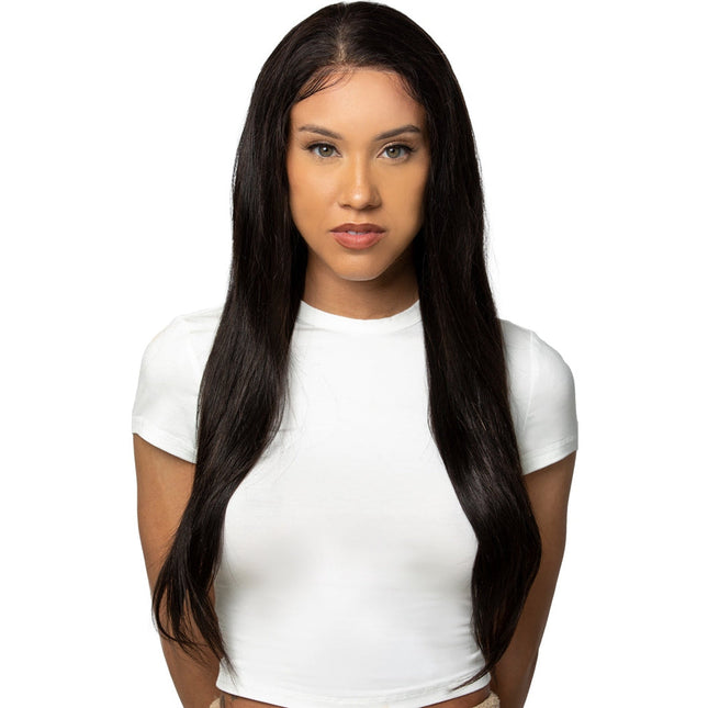 BARE BEAUTY - HUMAN HAIR WIG with T-PART LACE STRAIGHT#NATURAL COLOR