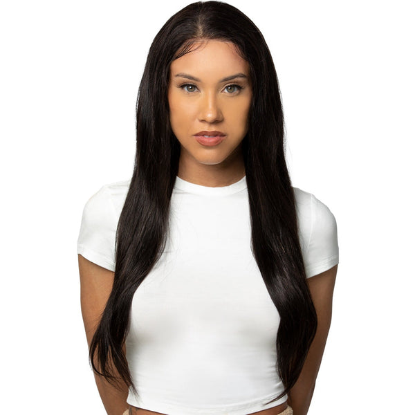 BARE BEAUTY - HUMAN HAIR WIG with T-PART LACE STRAIGHT#NATURAL COLOR