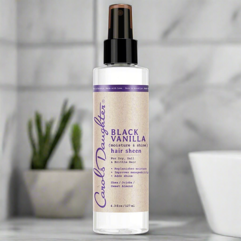 Carol's Daughter Black Vanilla Moisture & Shine Hair Sheen - Lightweight Shine Spray for Soft, Glossy Hair