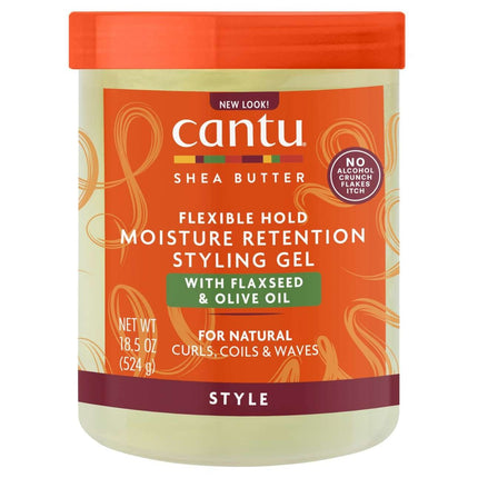 Cantu Shea Butter Maximum Hold Moisture Retention Styling Gel With Faxseed And Olive Oil