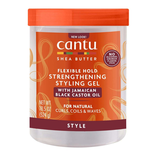 Cantu Shea Butter Flexible Hold Strengthening Styling Gel With Jamaican Black Castor Oil
