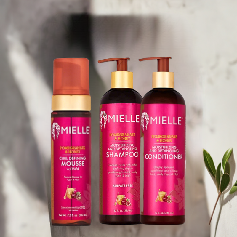 Mielle Pomegranate & Honey Mousse Detangling Bundle kit