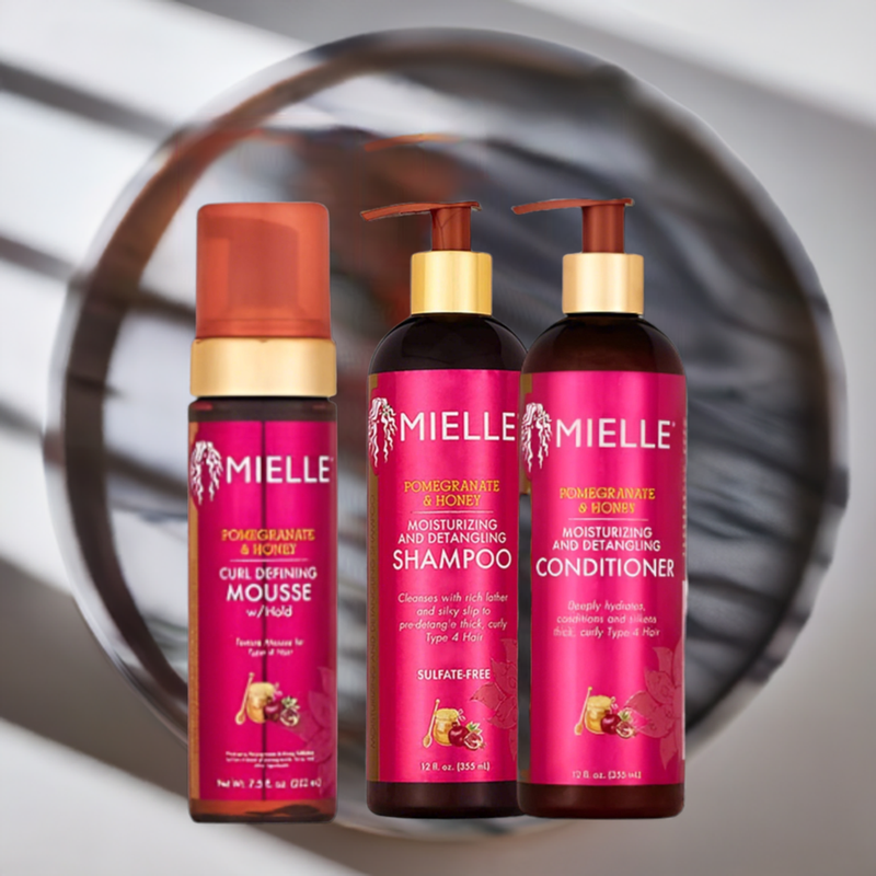 Mielle Pomegranate & Honey Mousse Detangling Bundle kit