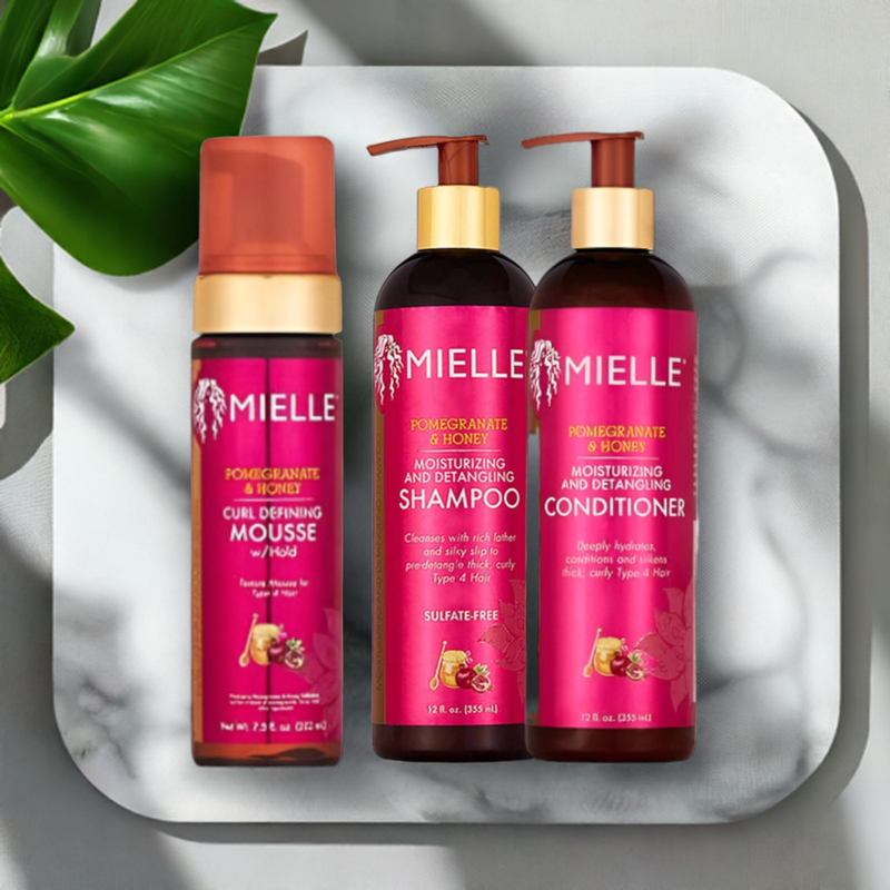 Mielle Pomegranate & Honey Mousse Detangling Bundle kit