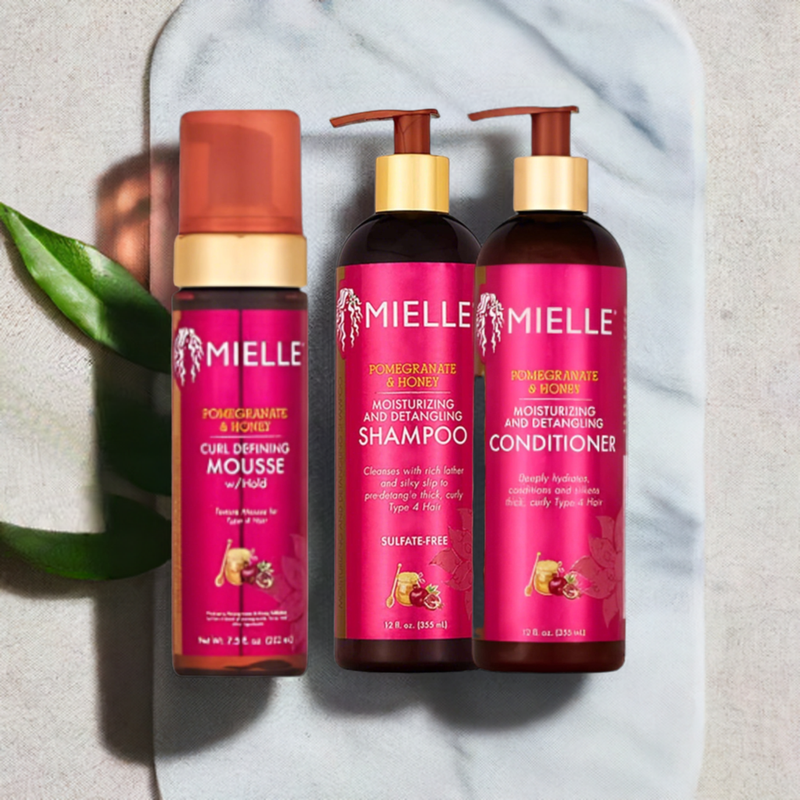 Mielle Pomegranate & Honey Mousse Detangling Bundle kit