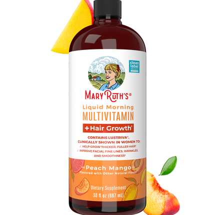 MaryRuth's Liquid Morning Multivitamin + Lustriva Hair Growth 30 fl oz