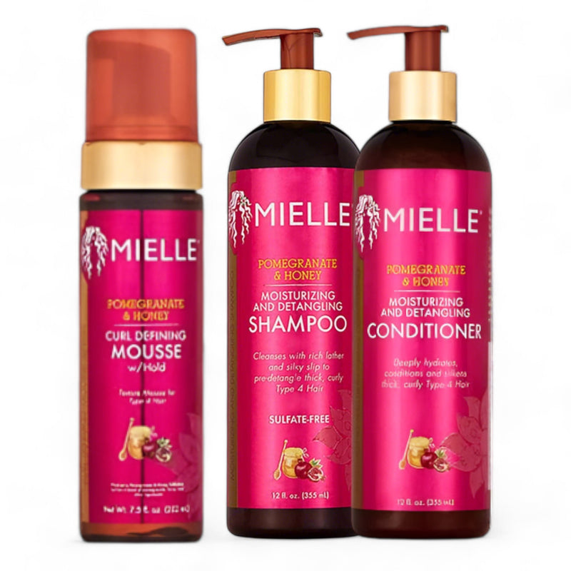 Mielle Pomegranate & Honey Mousse Detangling Bundle kit