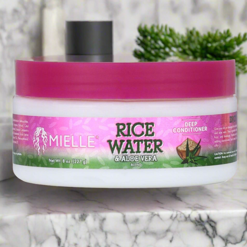 Mielle Rice Water Aloe Vera Blend Deep Condition - Nourish & Hydrate Hair - 8 oz