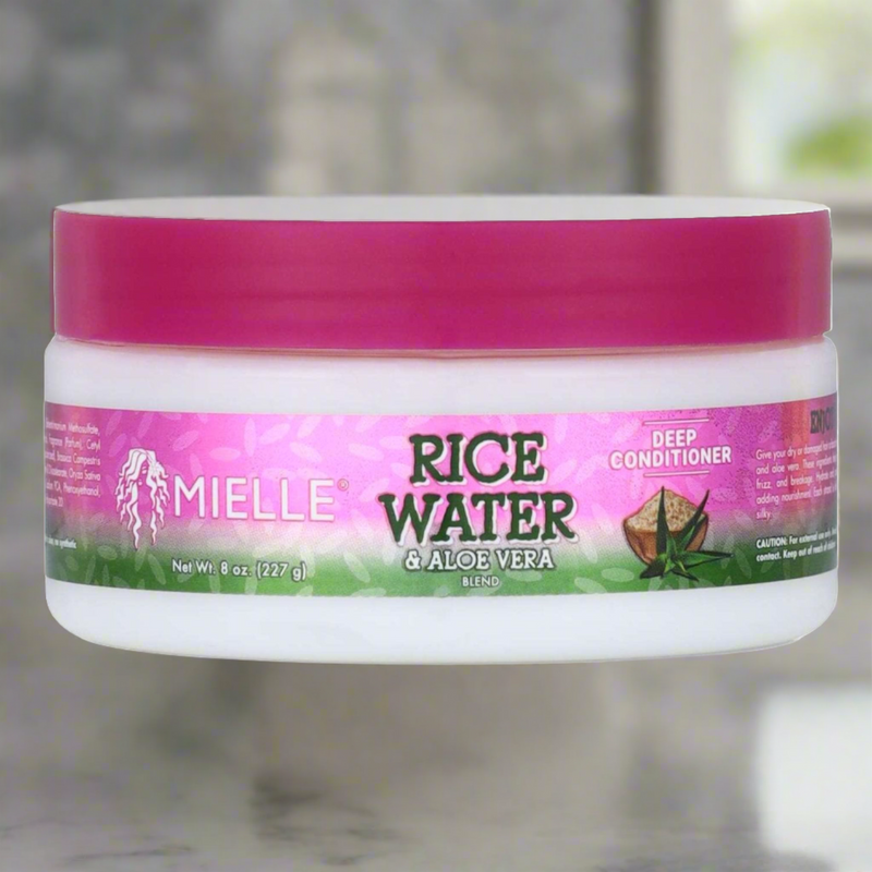 Mielle Rice Water Aloe Vera Blend Deep Condition - Nourish & Hydrate Hair - 8 oz