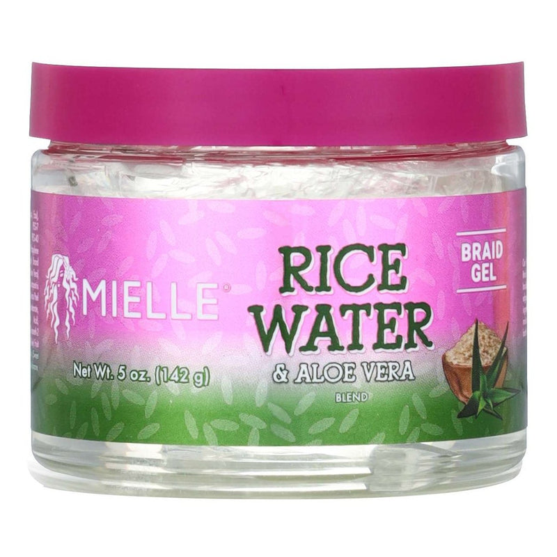 Mielle Rice Water Aloe Vera Blend Braid Gel - Define & Protect Braids - 8 oz