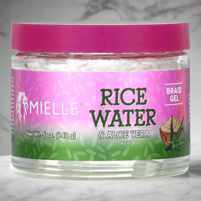 Mielle Rice Water Aloe Vera Blend Braid Gel - Define & Protect Braids - 8 oz