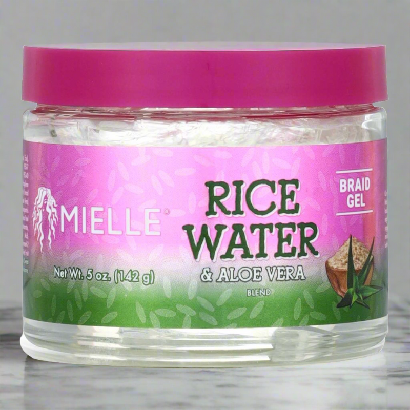 Mielle Rice Water Aloe Vera Blend Braid Gel - Define & Protect Braids - 8 oz