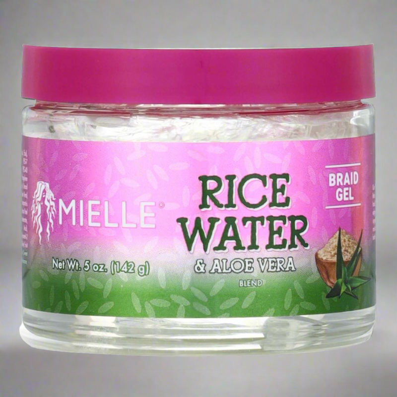 Mielle Rice Water Aloe Vera Blend Braid Gel - Define & Protect Braids - 8 oz