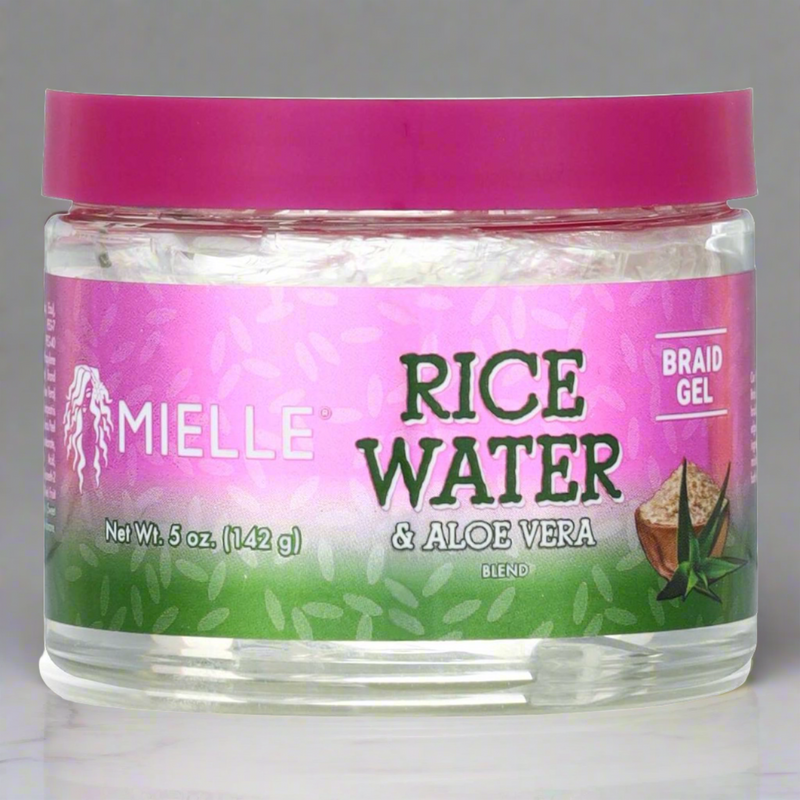 Mielle Rice Water Aloe Vera Blend Braid Gel - Define & Protect Braids - 8 oz