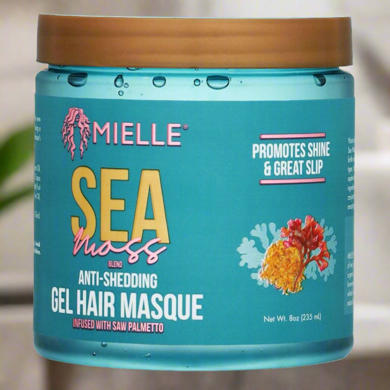 Mielle Sea Moss Anti-Shed Gel Masque - Strengthen & Nourish Hair - 12 oz