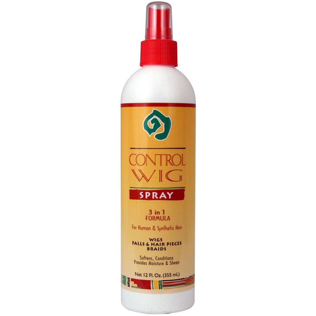 African Essence Control Wig Spray – Moisturizing Shine Spray for Synthetic & Human Hair Wigs (12 oz)