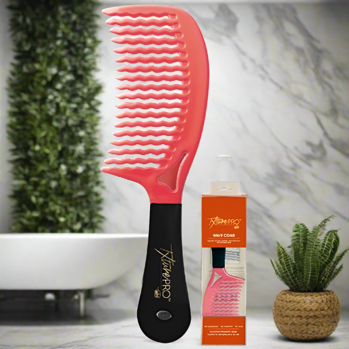 Txture Pro Wave Comb Pink & Black