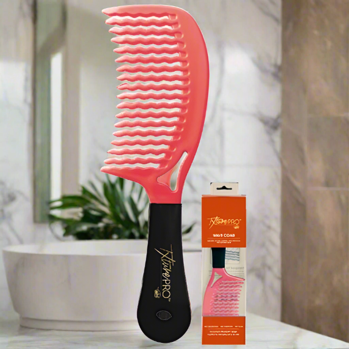 Txture Pro Wave Comb Pink & Black