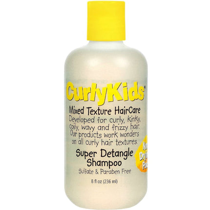 CurlyKids 3-Piece Super Detangle Hair Care Bundle Shampoo Conditioner Spray